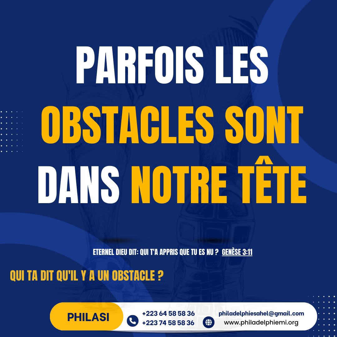 Parfois les obstacles sont dans notre tête